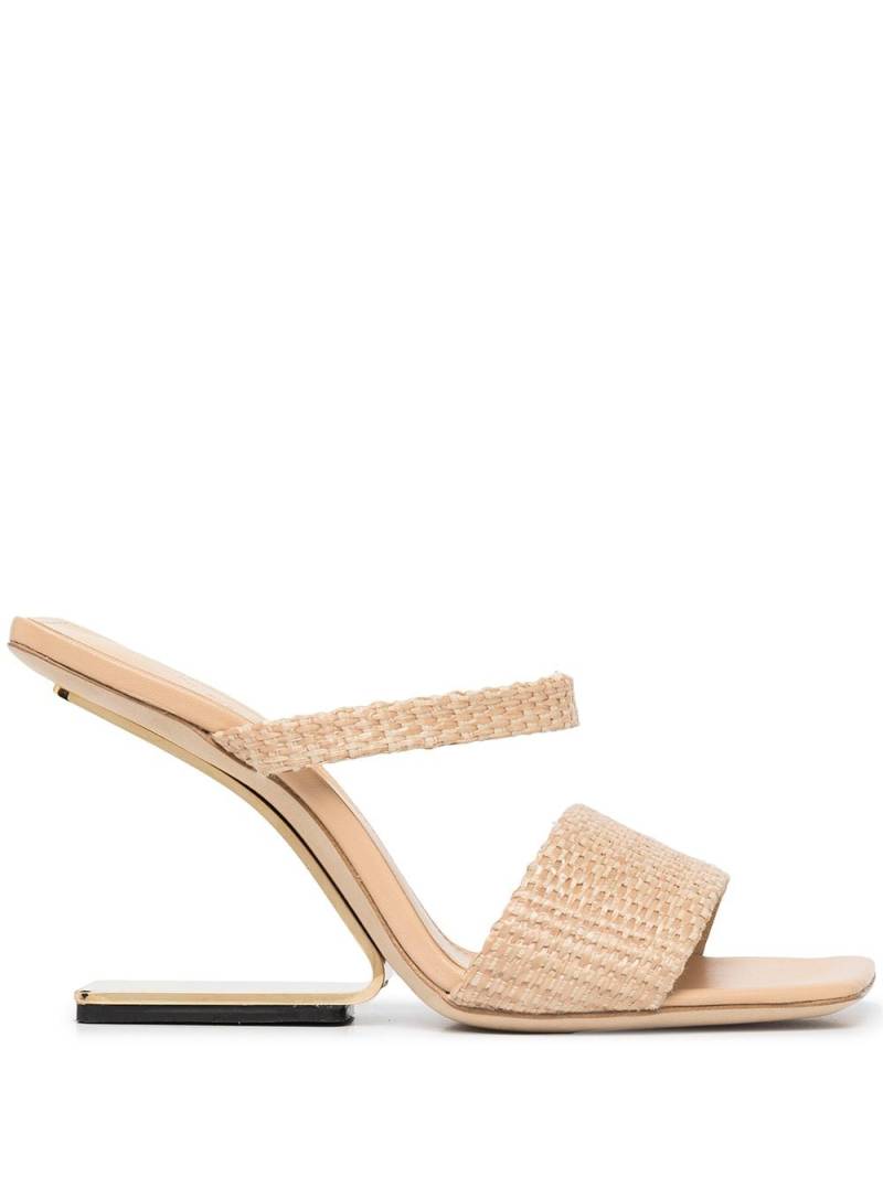 Cult Gaia Rene 100mm geometric-heel sandals - Neutrals von Cult Gaia