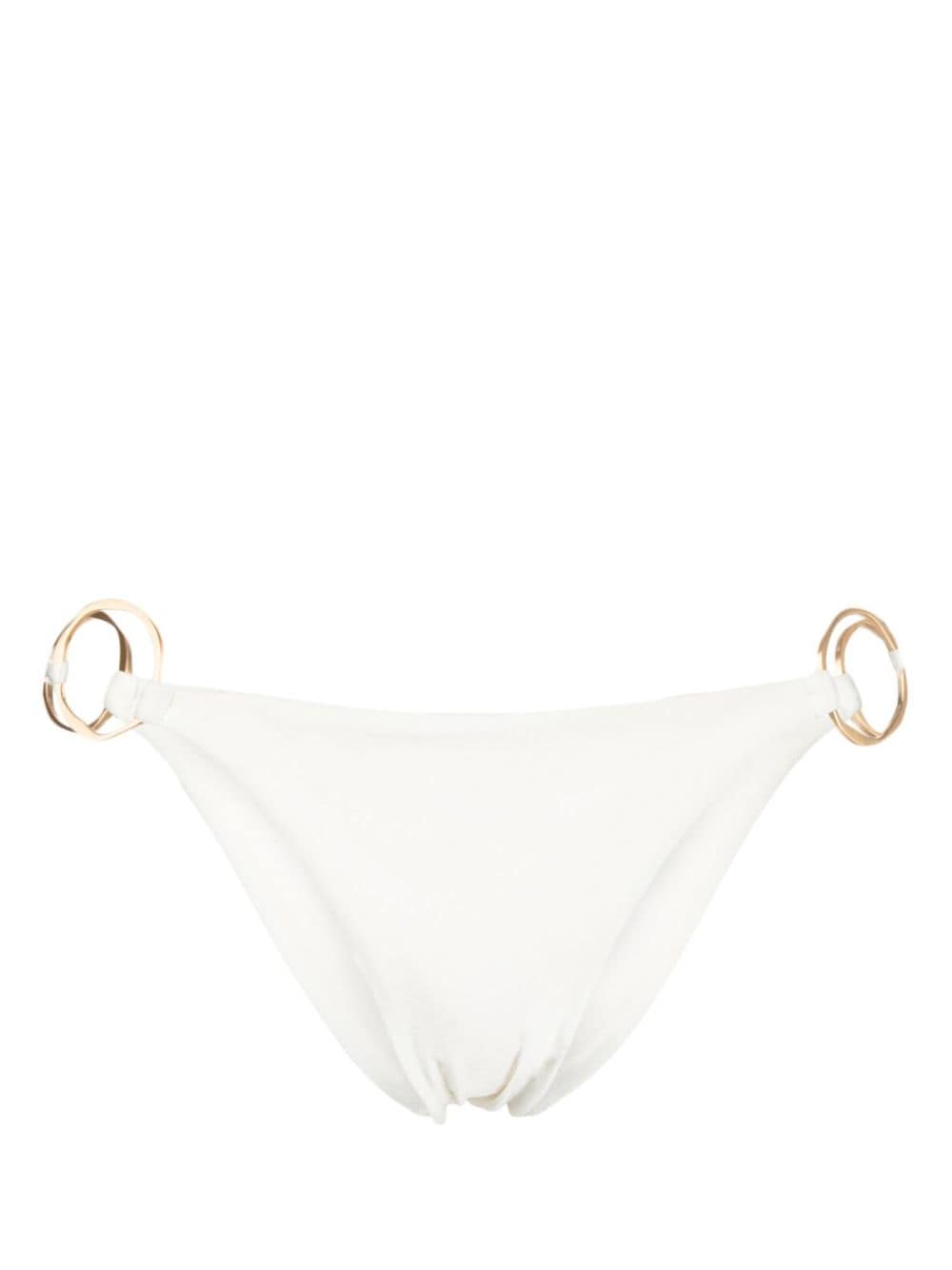 Cult Gaia Zoey ring-detail bikini bottoms - White von Cult Gaia