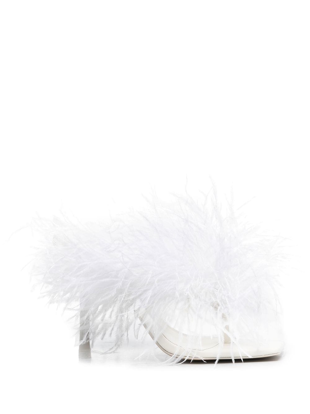 Cult Gaia feather-detail 115mm pumps - White von Cult Gaia