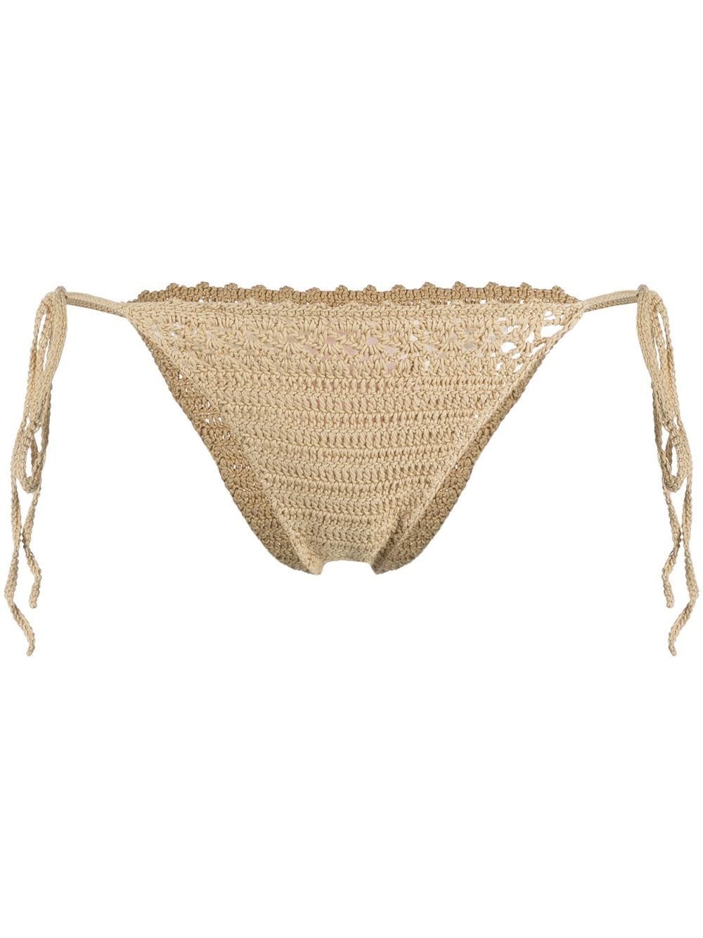 Cult Gaia side-tie crochet bikini-bottoms - Neutrals von Cult Gaia