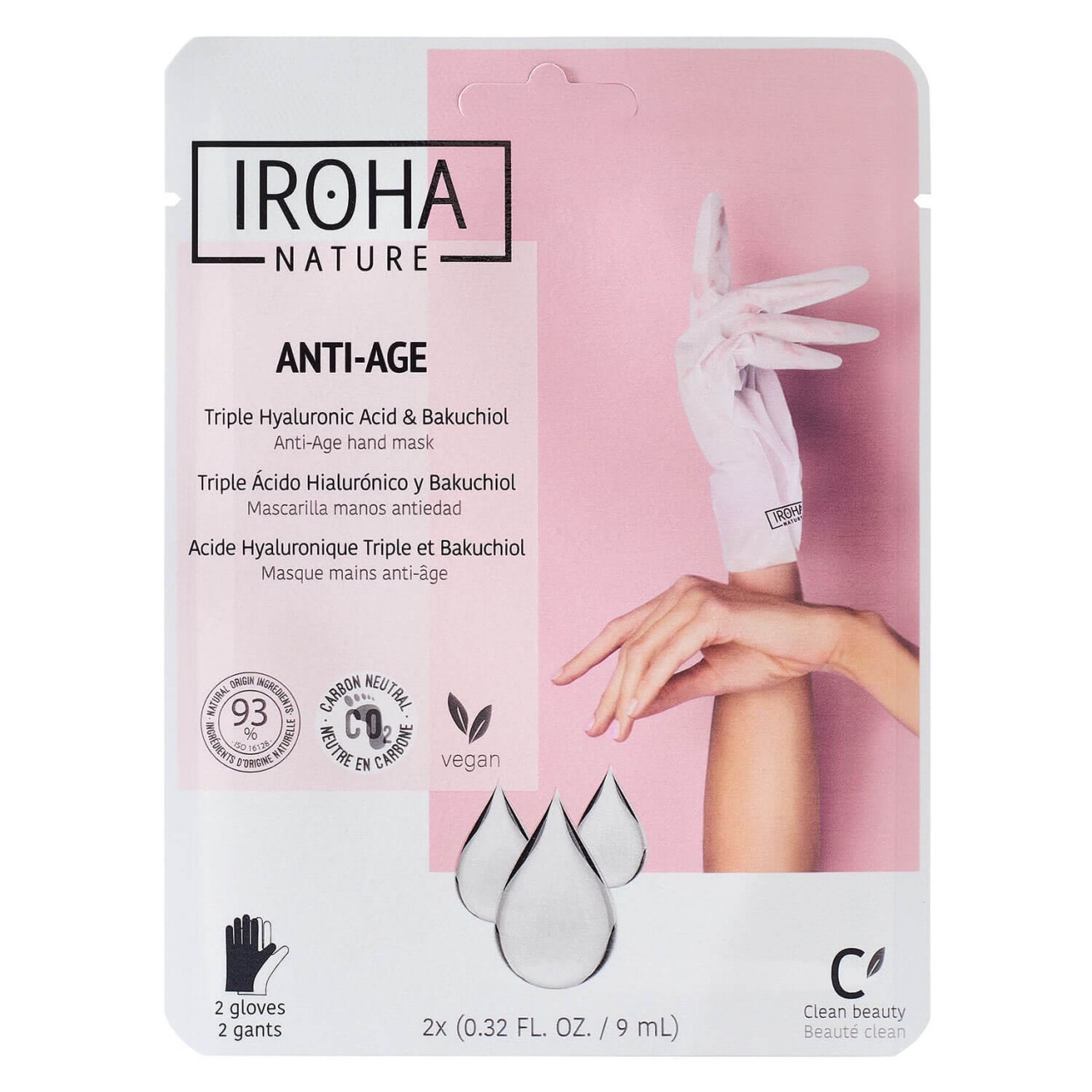 Iroha Nature - Anti-Age Triple Hyaluronic Acid & Bakuchiol Hand Mask Iroha Nature - Anti-Age Triple Hyaluronic Acid & Bakuchiol Hand Mask von IROHA