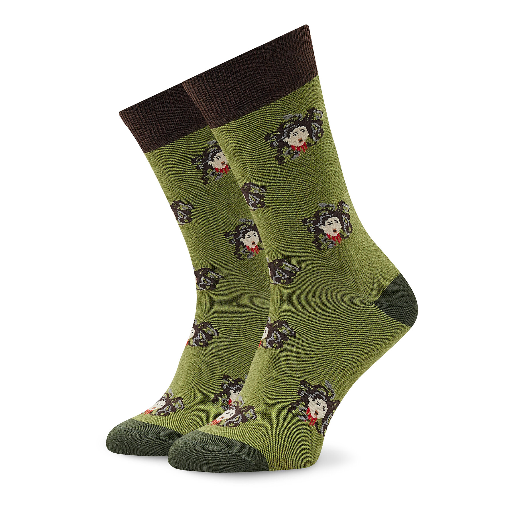 Hohe Unisex-Socken Curator Socks Medusa Grün von Curator Socks