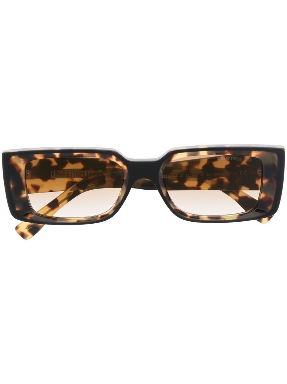 Cutler & Gross camouflage rectangle-frame sunglasses - Brown von Cutler & Gross