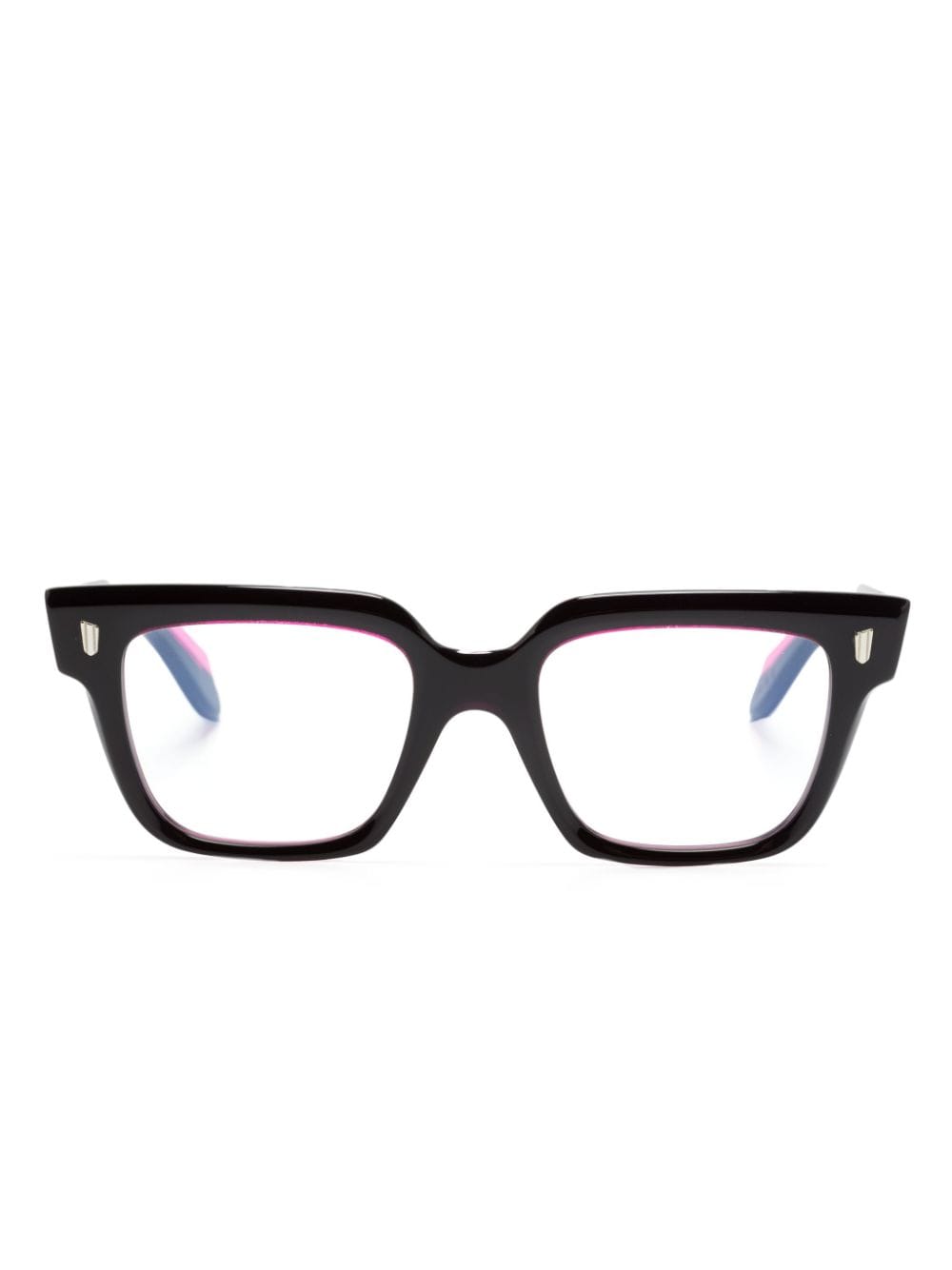 Cutler & Gross logo-lettering rectangle-frame glasses - Black von Cutler & Gross