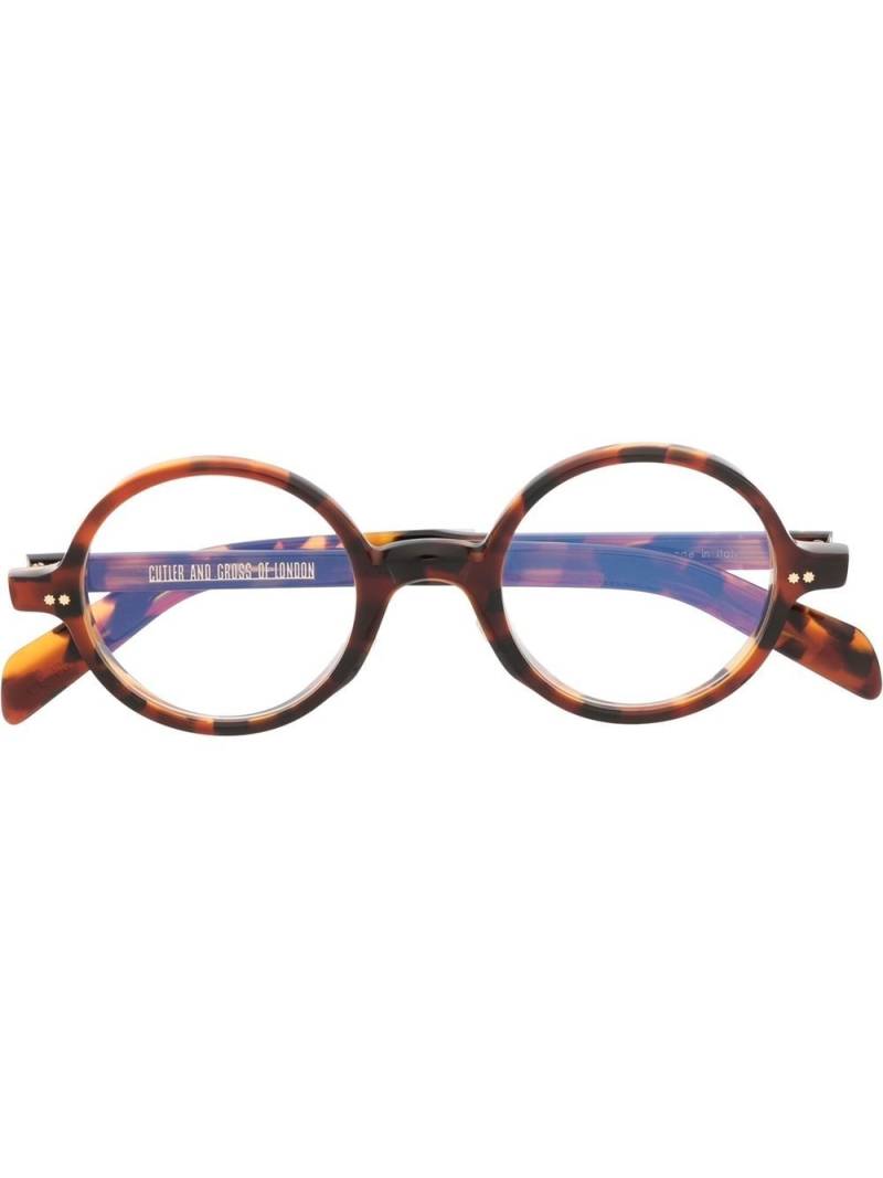 Cutler & Gross tortoiseshell-effect round-frame glasses - Brown von Cutler & Gross