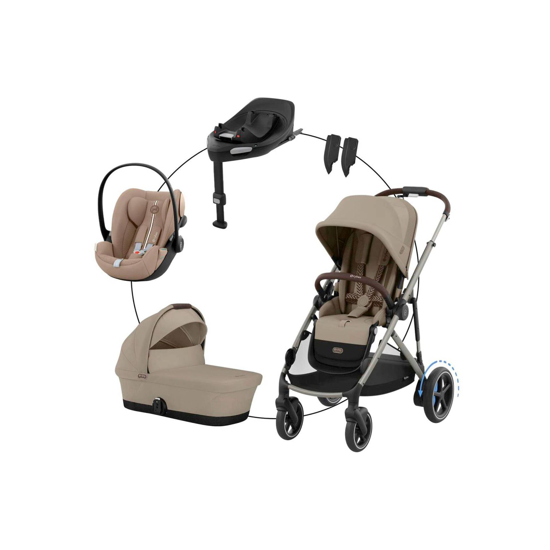 Kombikinderwagen eGazelle Travel-Set inkl. Babyschale Cloud G und Isofix-Basis Base G Kombikinderwagen eGazelle Travel-Set inkl. Babyschale Cloud G und Isofix-Basis Base G von Cybex