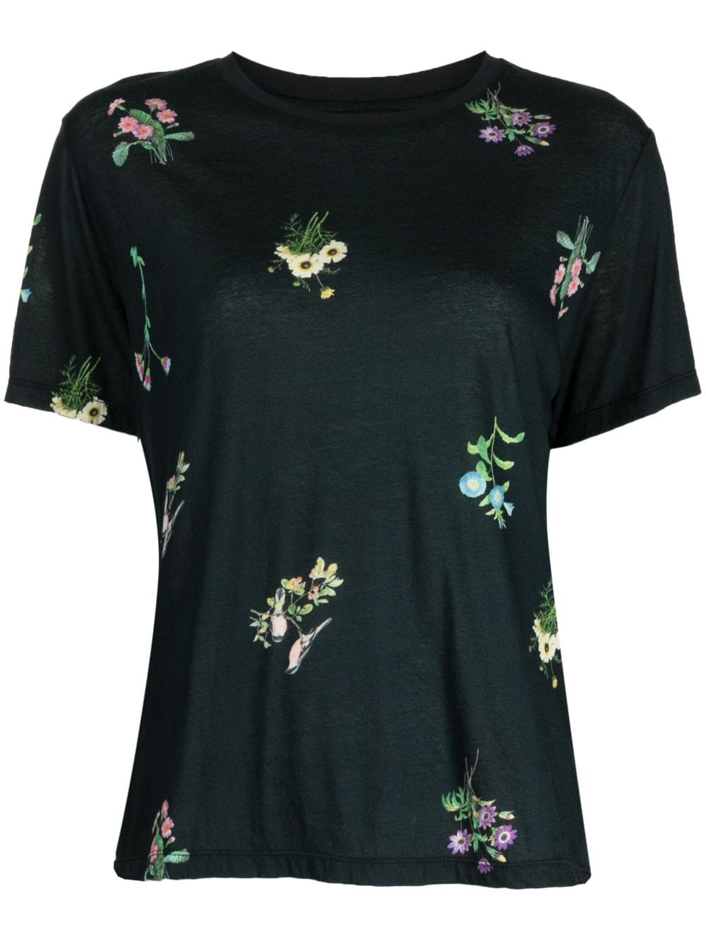 Cynthia Rowley floral-print cotton T-shirt - Black von Cynthia Rowley