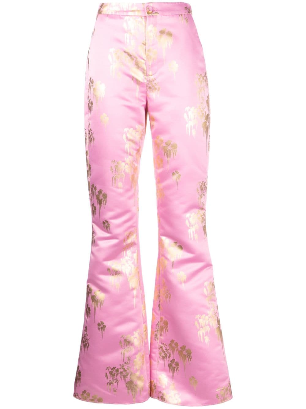 Cynthia Rowley floral-print satin trousers - Pink von Cynthia Rowley