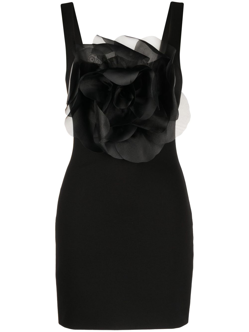 Cynthia Rowley flower-appliqué sleeveless minidress - Black von Cynthia Rowley