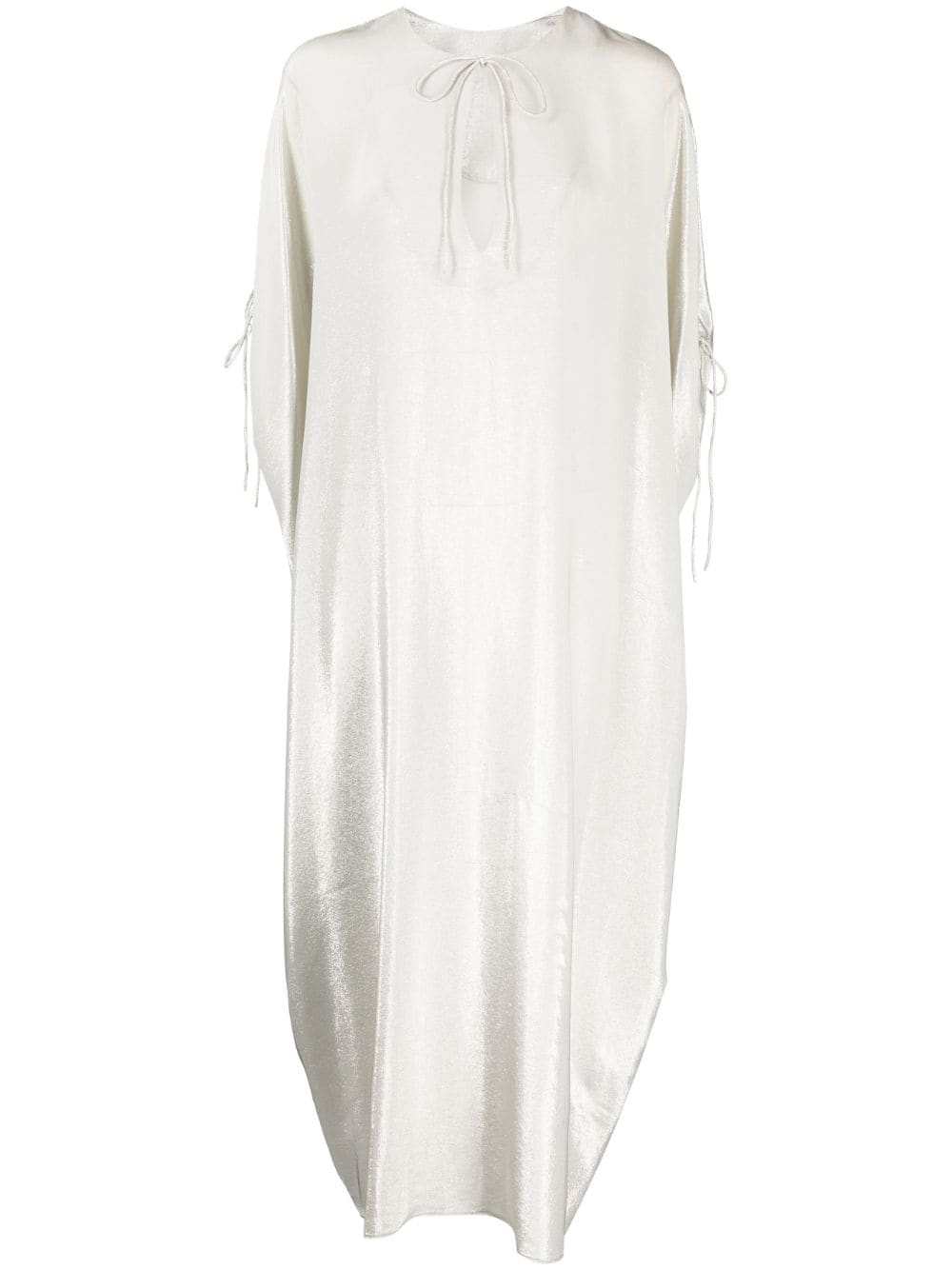 Cynthia Rowley lamé-effect draped maxi dress - Silver von Cynthia Rowley