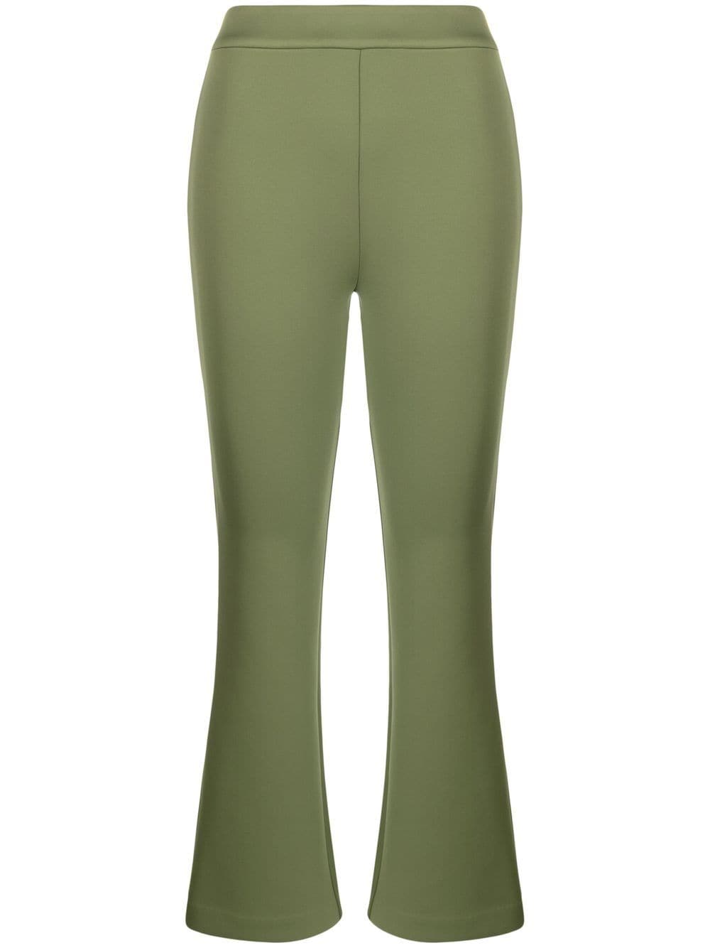 Cynthia Rowley mid-rise flared cropped trousers - Green von Cynthia Rowley