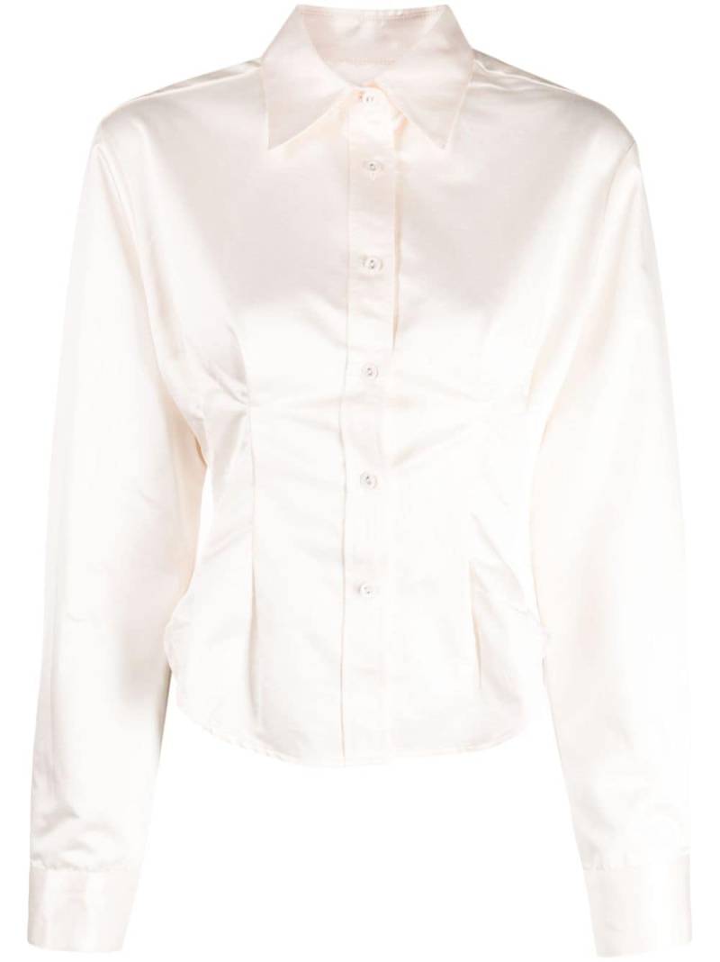 Cynthia Rowley pleat-detail buttoned shirt - Neutrals von Cynthia Rowley