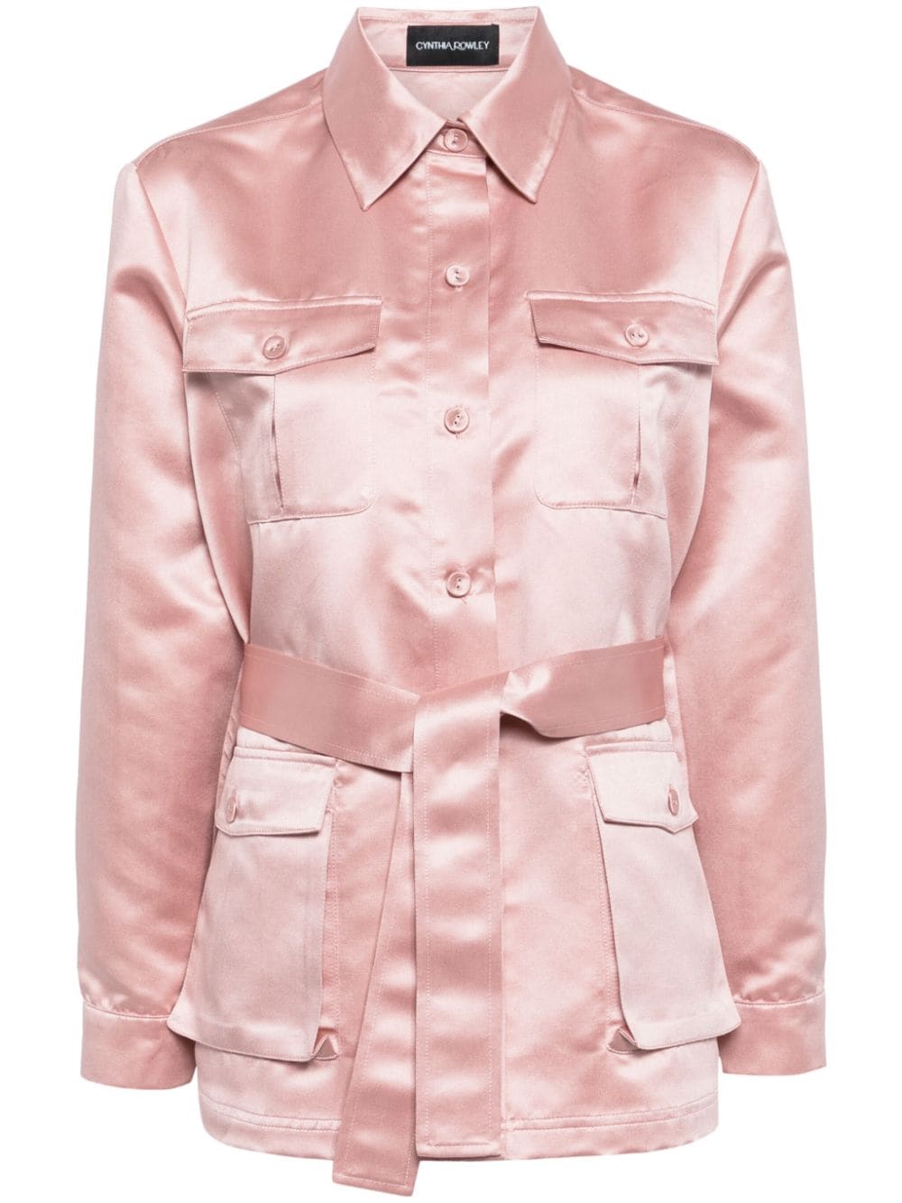 Cynthia Rowley pleated-back satin safari jacket - Pink von Cynthia Rowley