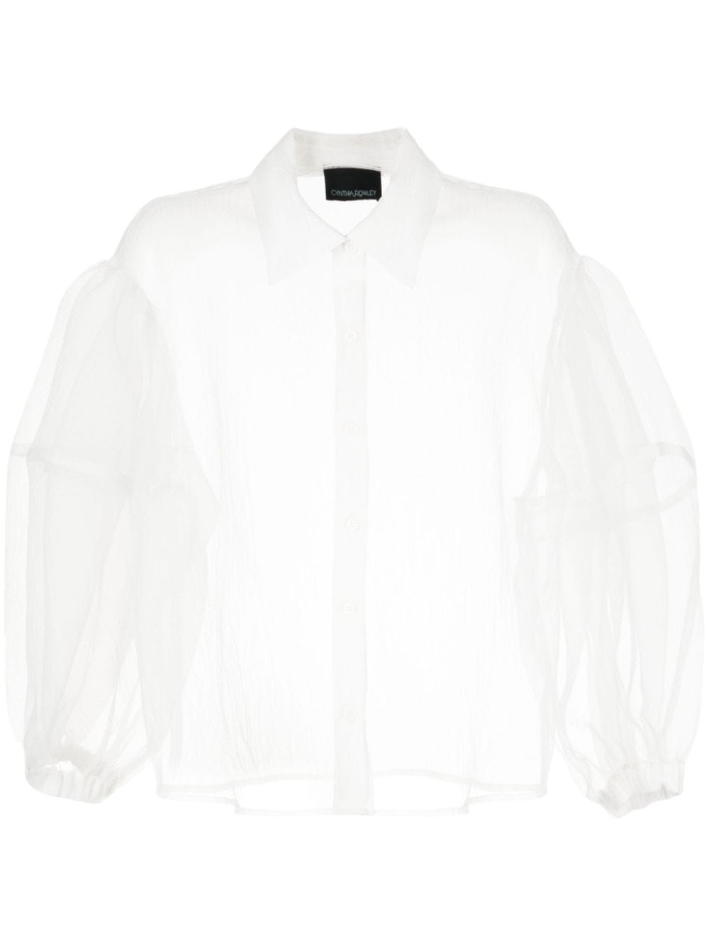 Cynthia Rowley sheer organza shirt - White von Cynthia Rowley