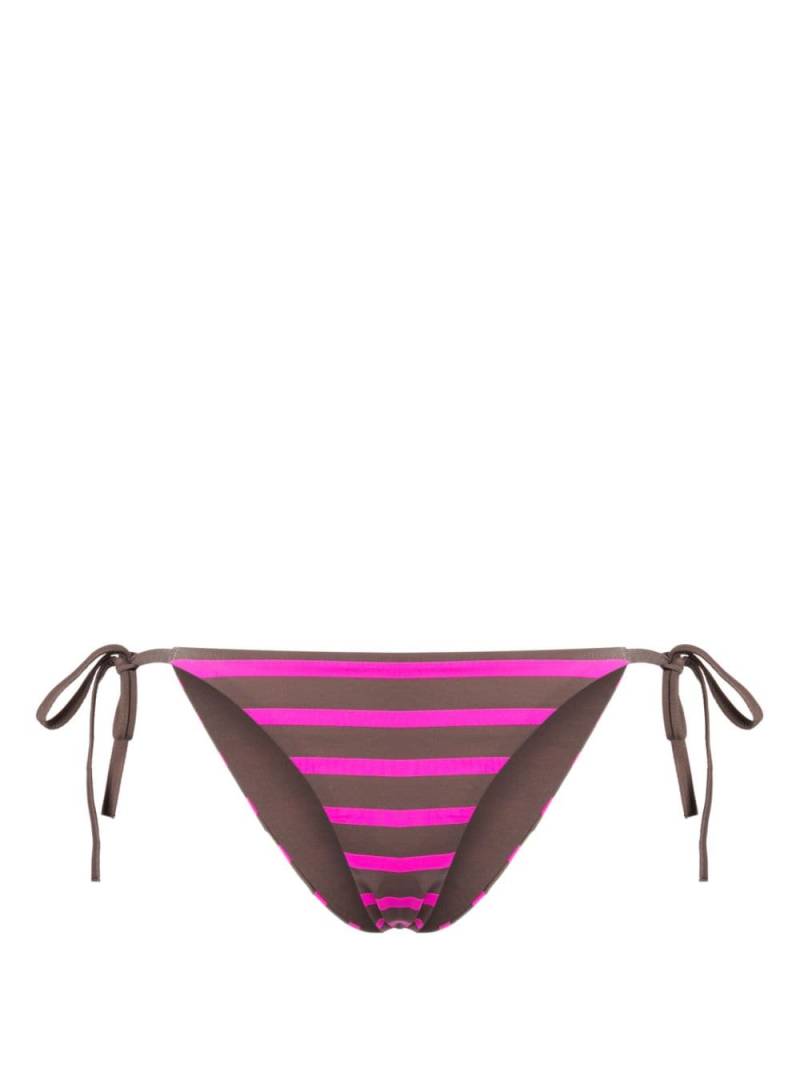 Cynthia Rowley stripe-print bikini bottoms - Brown von Cynthia Rowley