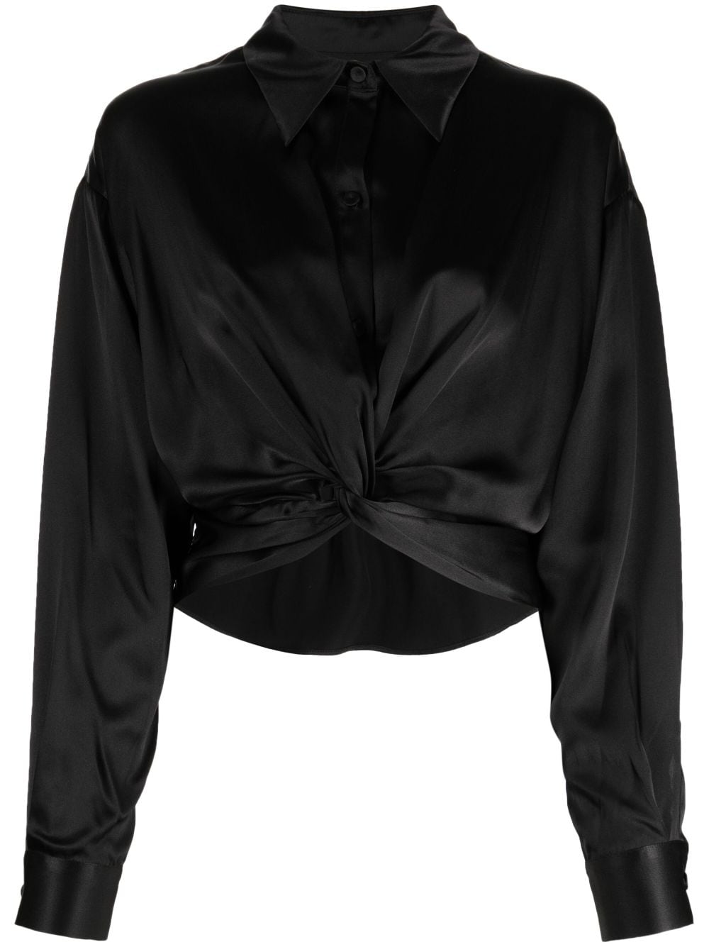 Cynthia Rowley twisted silk shirt - Black von Cynthia Rowley