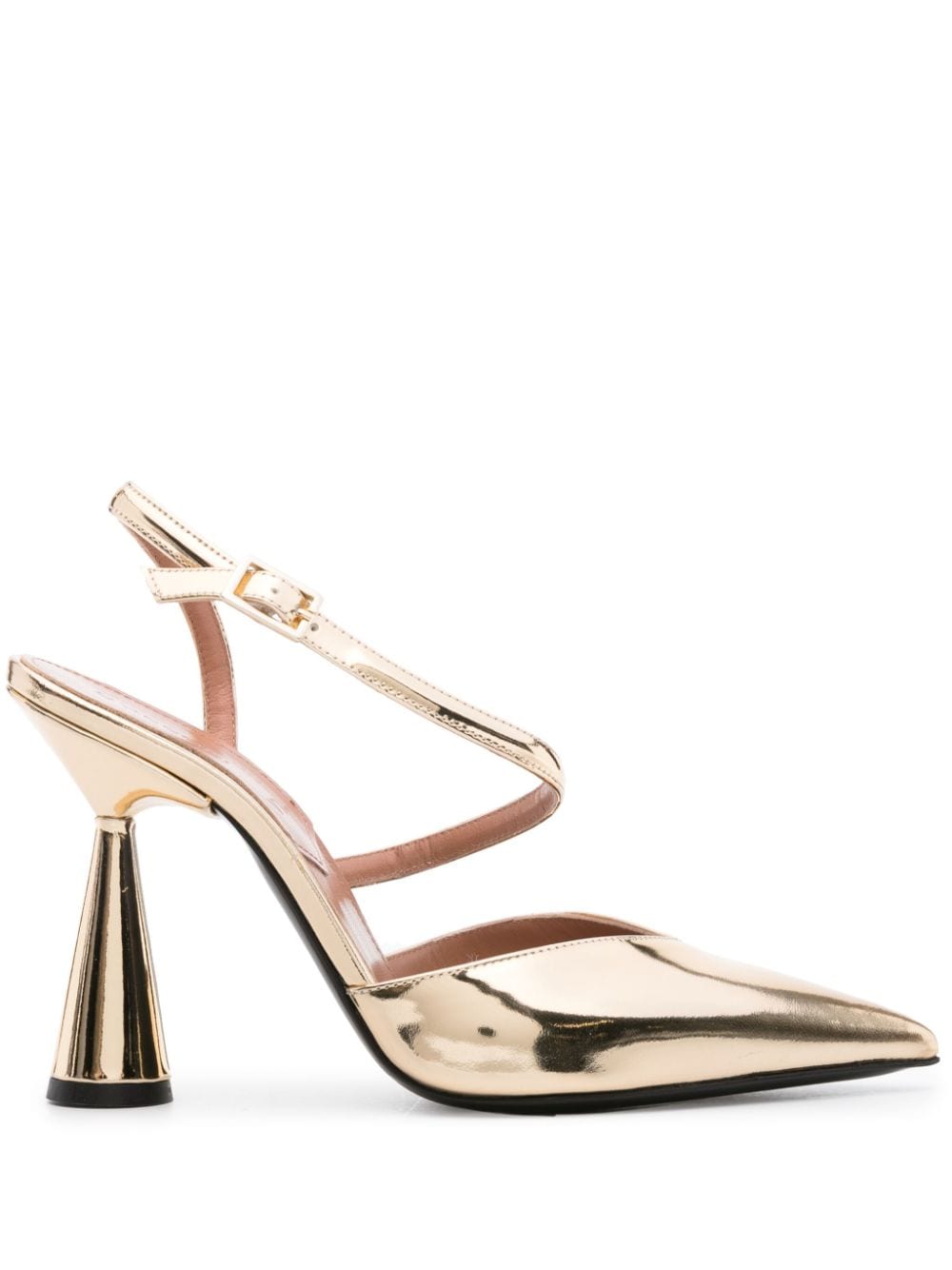 D'ACCORI Arya 100mm patent-leather pumps - Gold von D'ACCORI