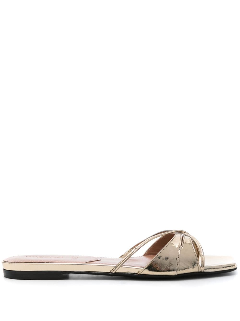 D'ACCORI Lust leather slides - Gold von D'ACCORI