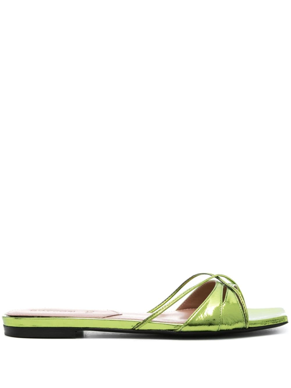 D'ACCORI Lust leather slides - Green von D'ACCORI