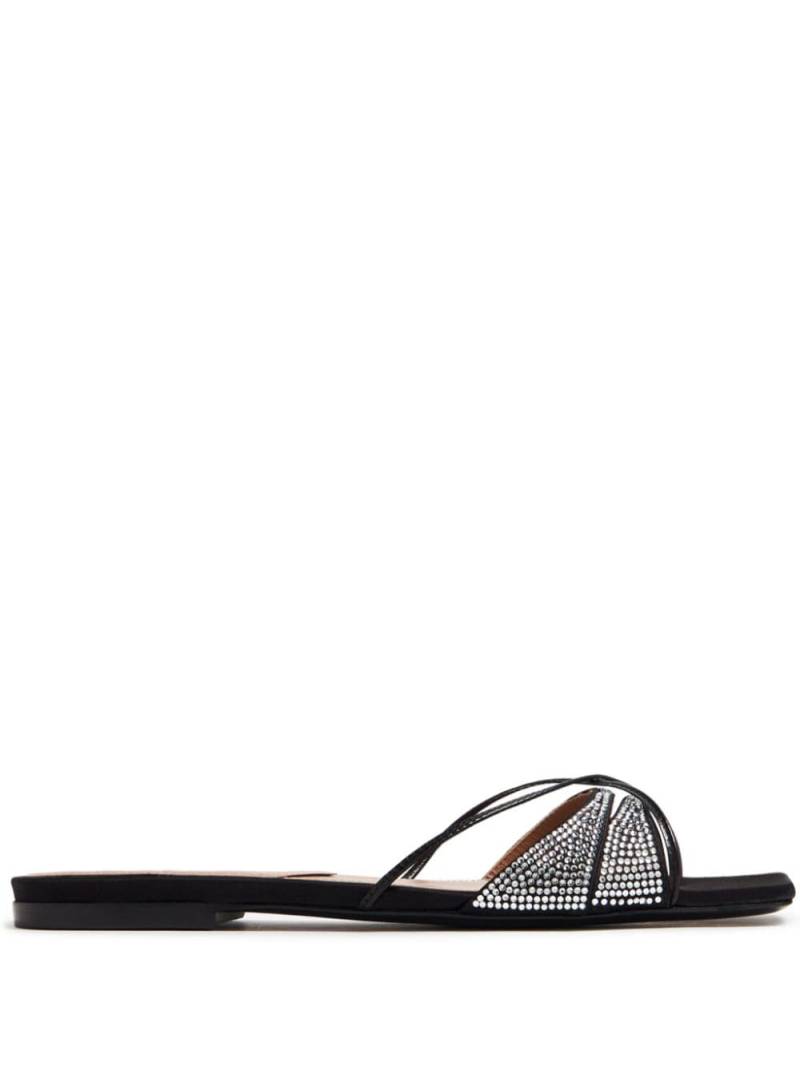 D'ACCORI embellished flat leather sandals - Black von D'ACCORI