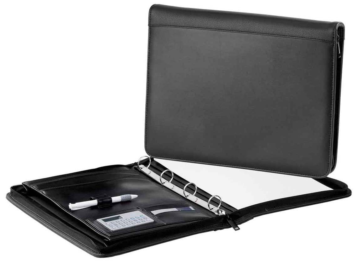 Easy Business, Schreibmappe aus PU-Leder in schwarz Easy Business, Schreibmappe aus PU-Leder in schwarz von D&N