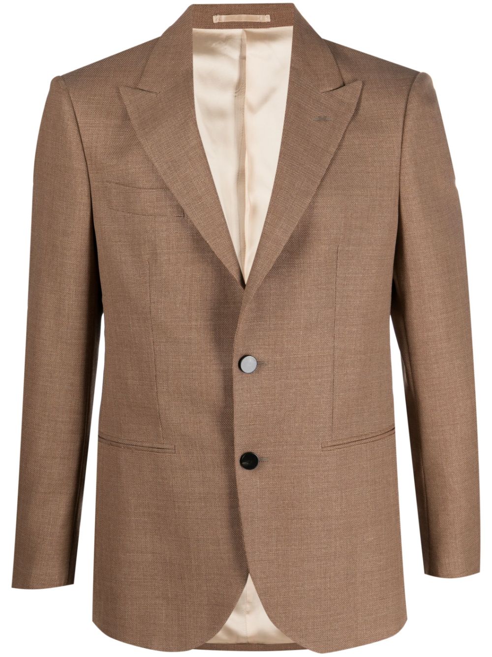 D4.0 English vents virgin wool blazer - Brown von D4.0