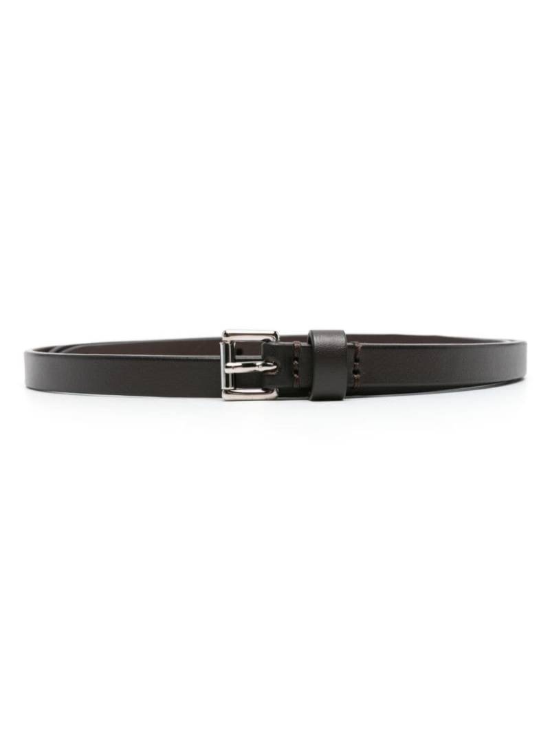 D4.0 double-strap leather belt - Brown von D4.0
