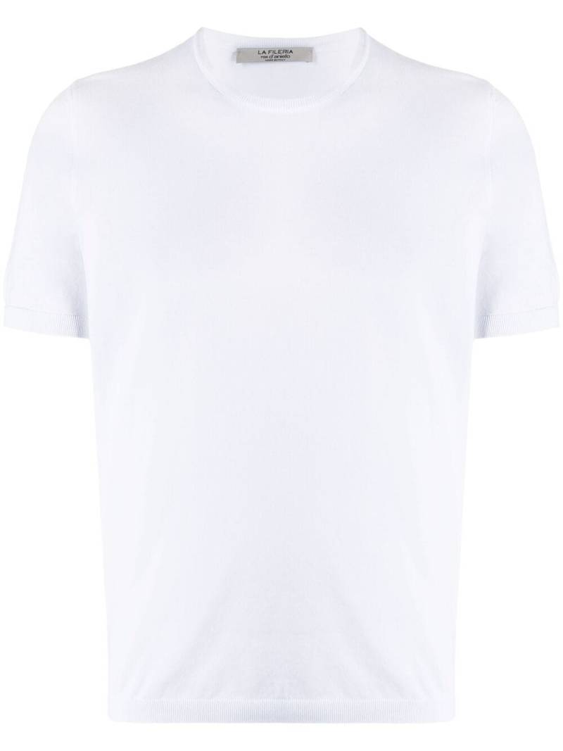 D4.0 fine-knit cotton T-shirt - White von D4.0