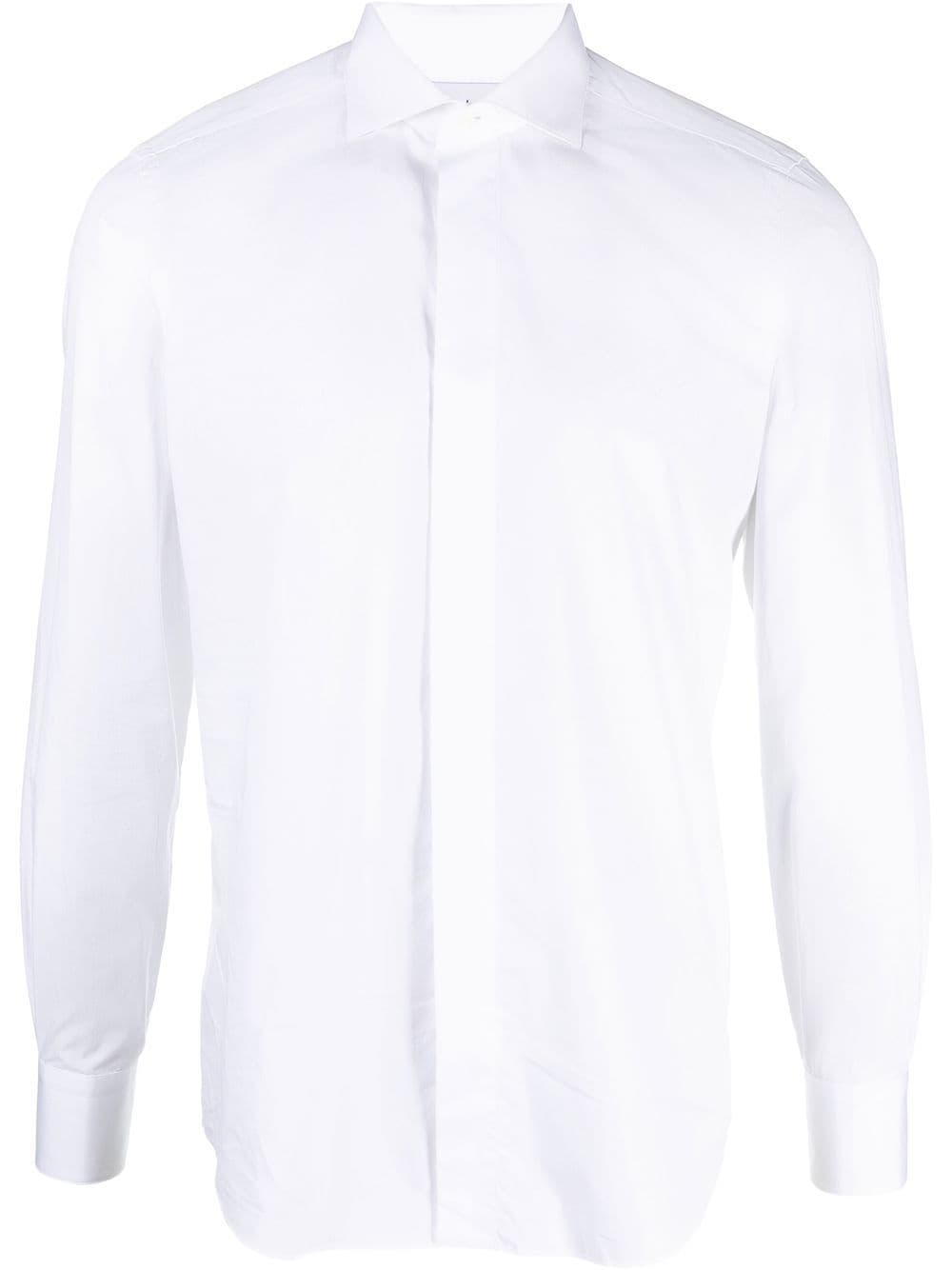 D4.0 long-sleeve cotton shirt - White von D4.0