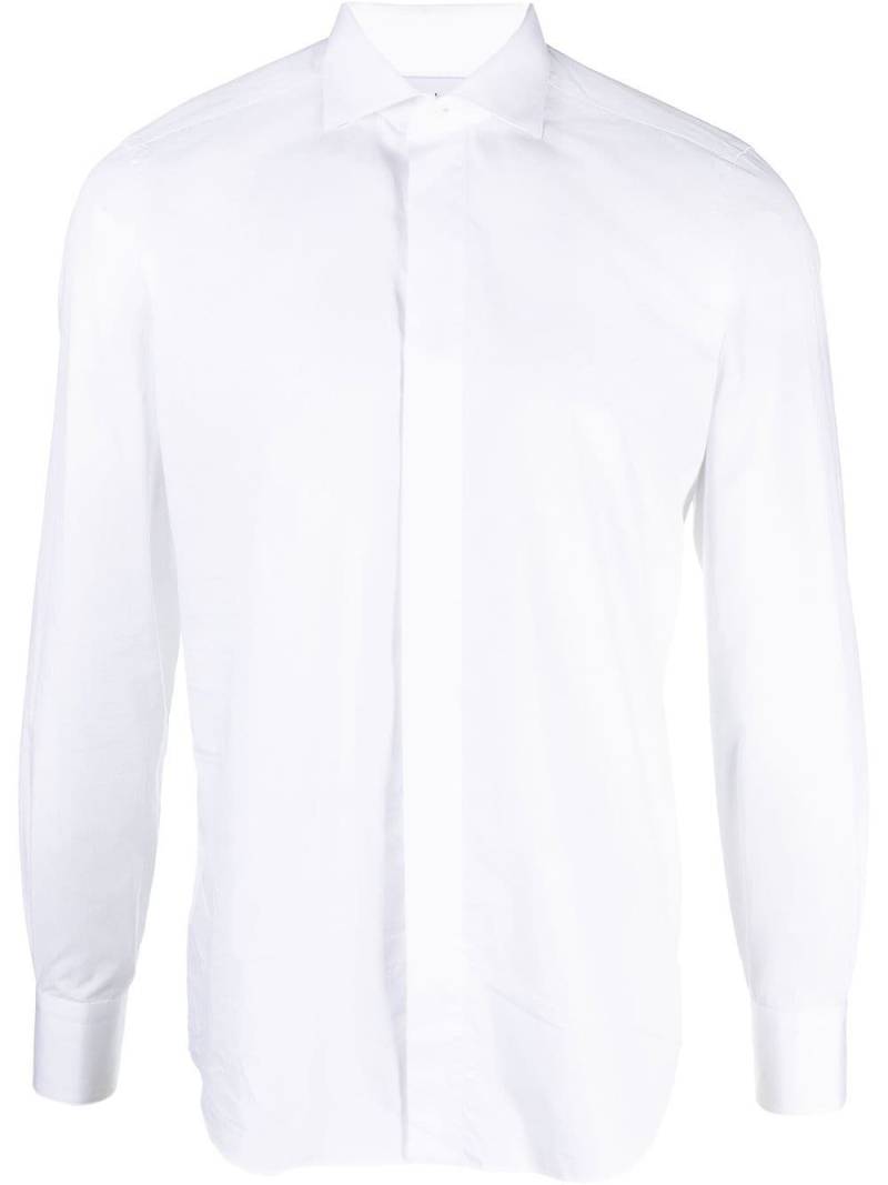 D4.0 long-sleeve cotton shirt - White von D4.0