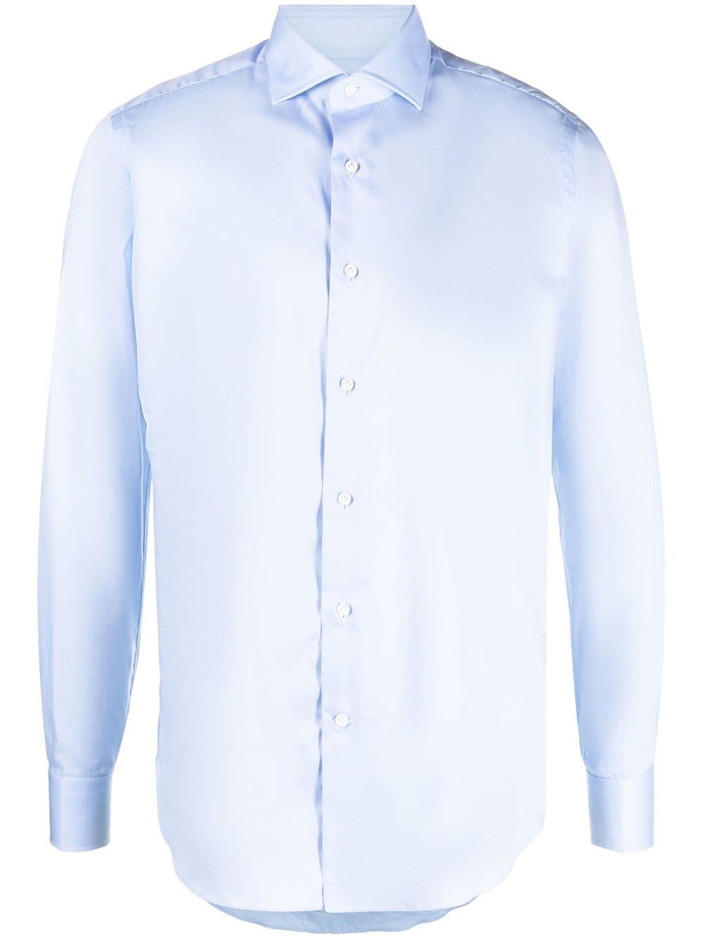 D4.0 long-sleeved cotton shirt - Blue von D4.0