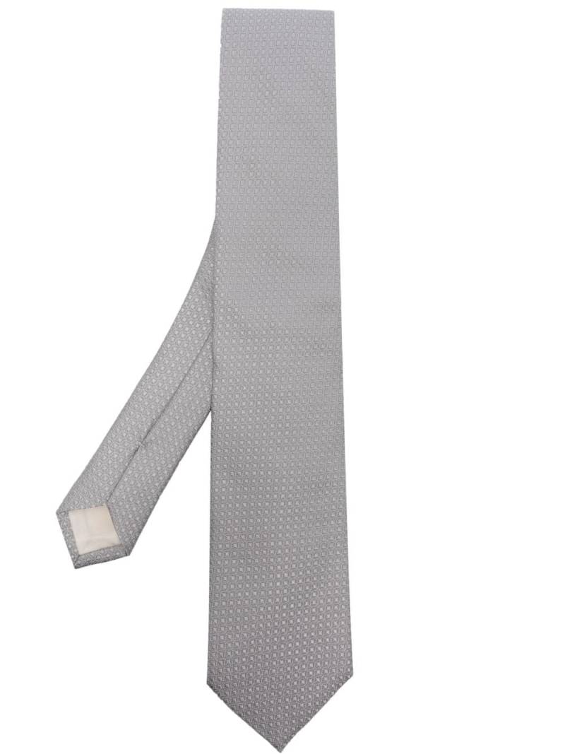 D4.0 patterned-jacquard silk tie - Grey von D4.0