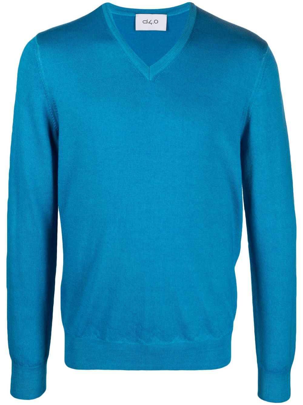 D4.0 virgin-wool crew-neck jumper - Blue von D4.0