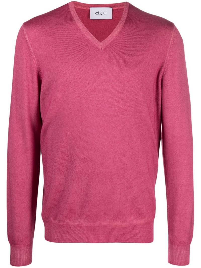 D4.0 virgin-wool crew-neck jumper - Pink von D4.0