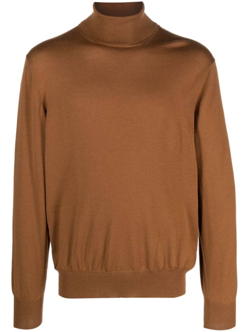 D4.0 virgin wool roll-neck jumper - Brown von D4.0