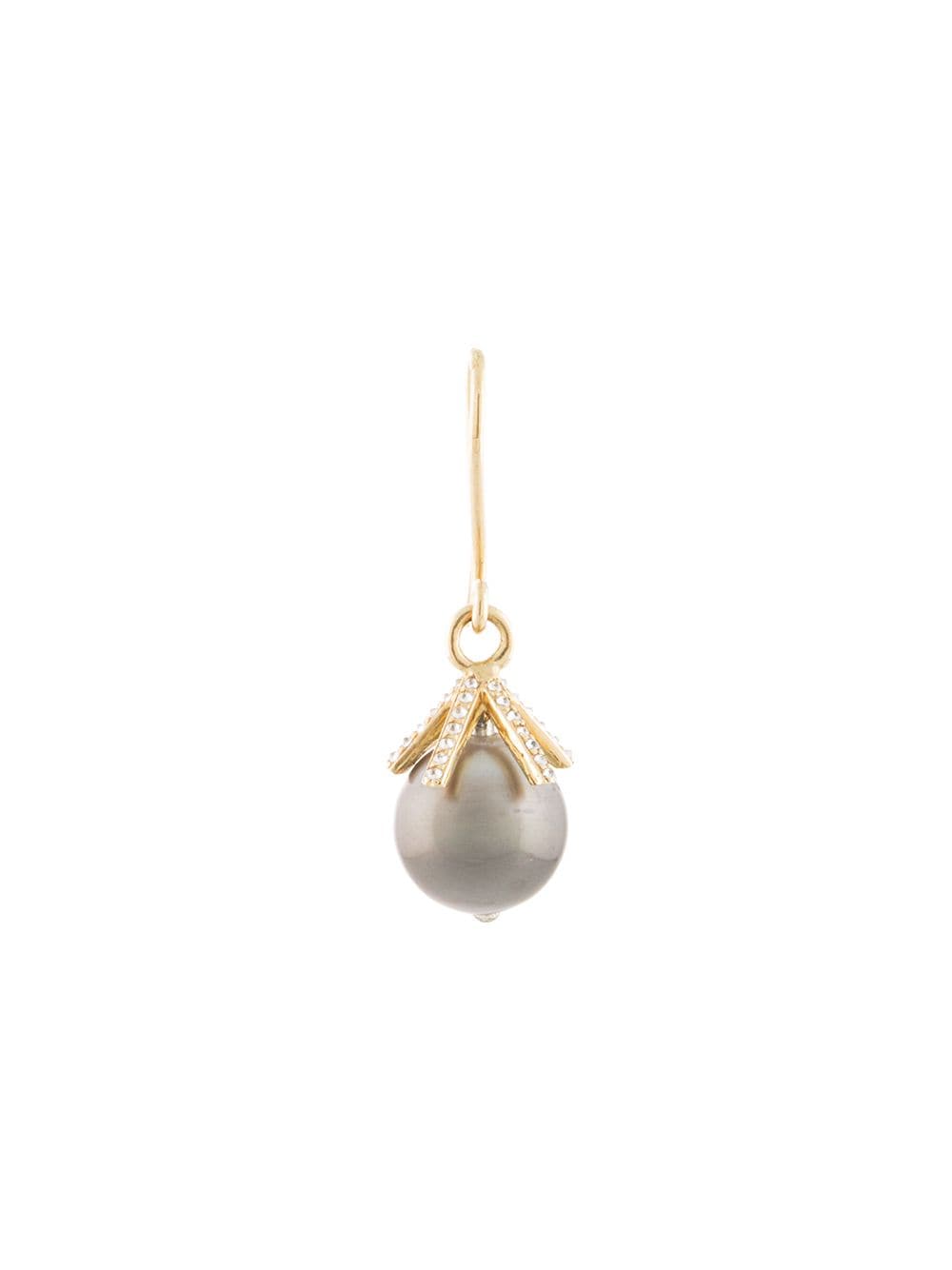 DALILA BARKACHE 18kt gold Tahitian pearl and diamond drop earring von DALILA BARKACHE