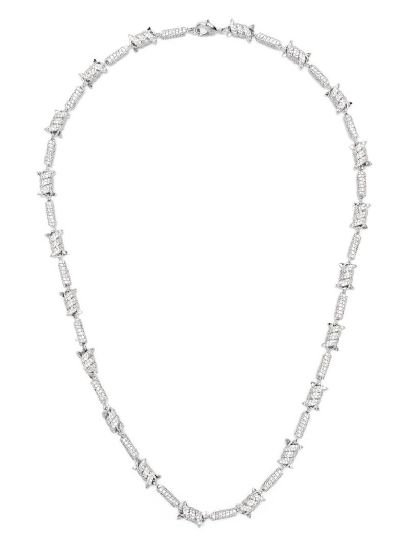DARKAI Barbed Wire pavé necklace - Silver von DARKAI