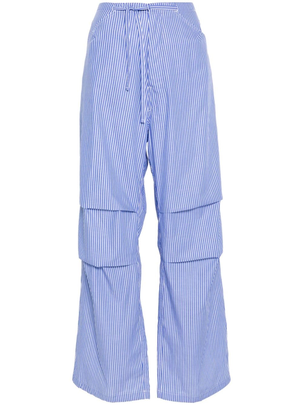 DARKPARK Daisy stripped trousers - Blue von DARKPARK