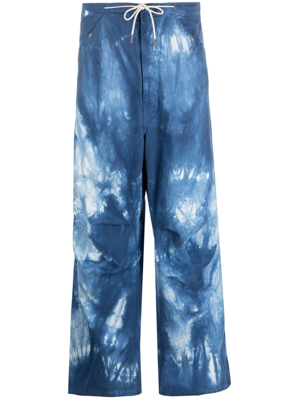 DARKPARK Daisy tie-dye wide-leg trousers - Black von DARKPARK