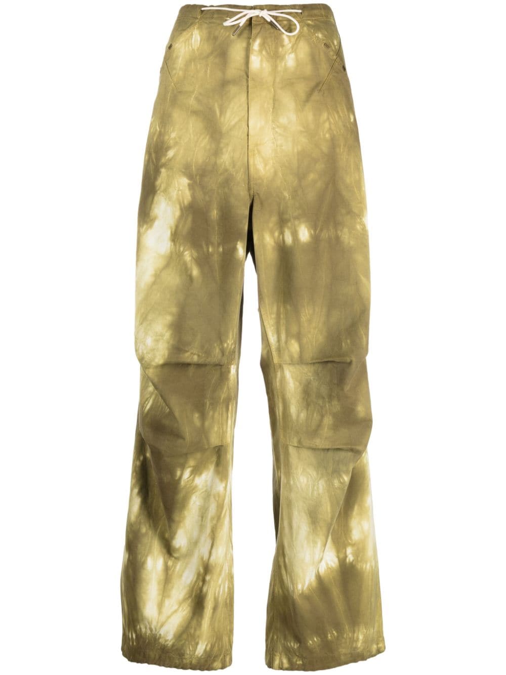 DARKPARK Daisy tie-dye wide-leg trousers - Green von DARKPARK