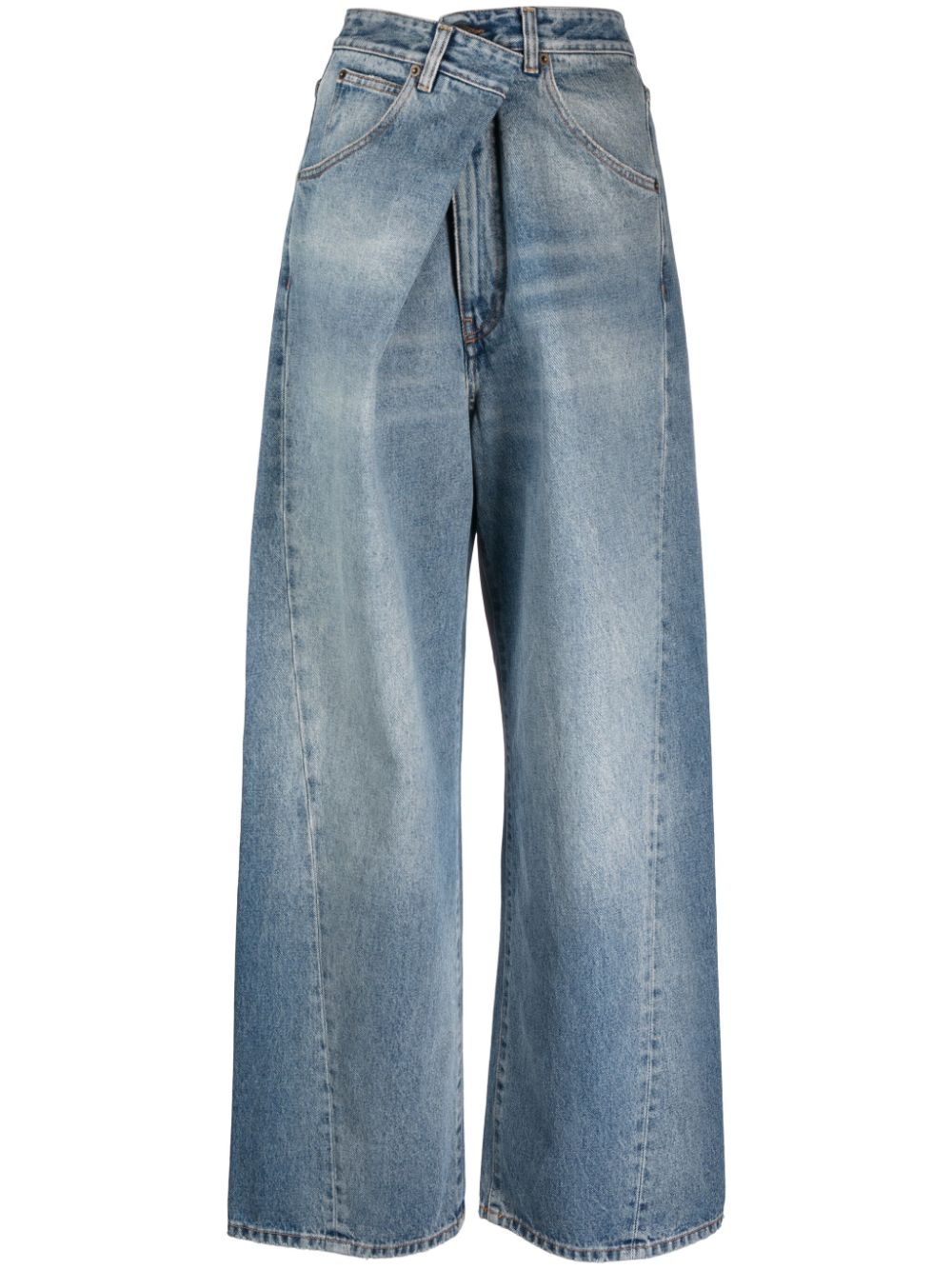 DARKPARK Ines asymmetric wide-leg jeans - Blue von DARKPARK