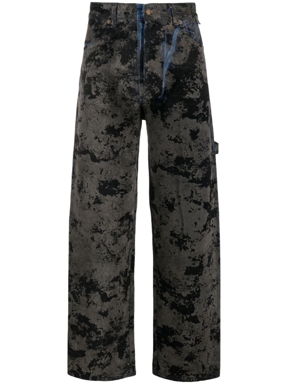 DARKPARK John camouflage-pattern straight-leg jeans - Grey von DARKPARK