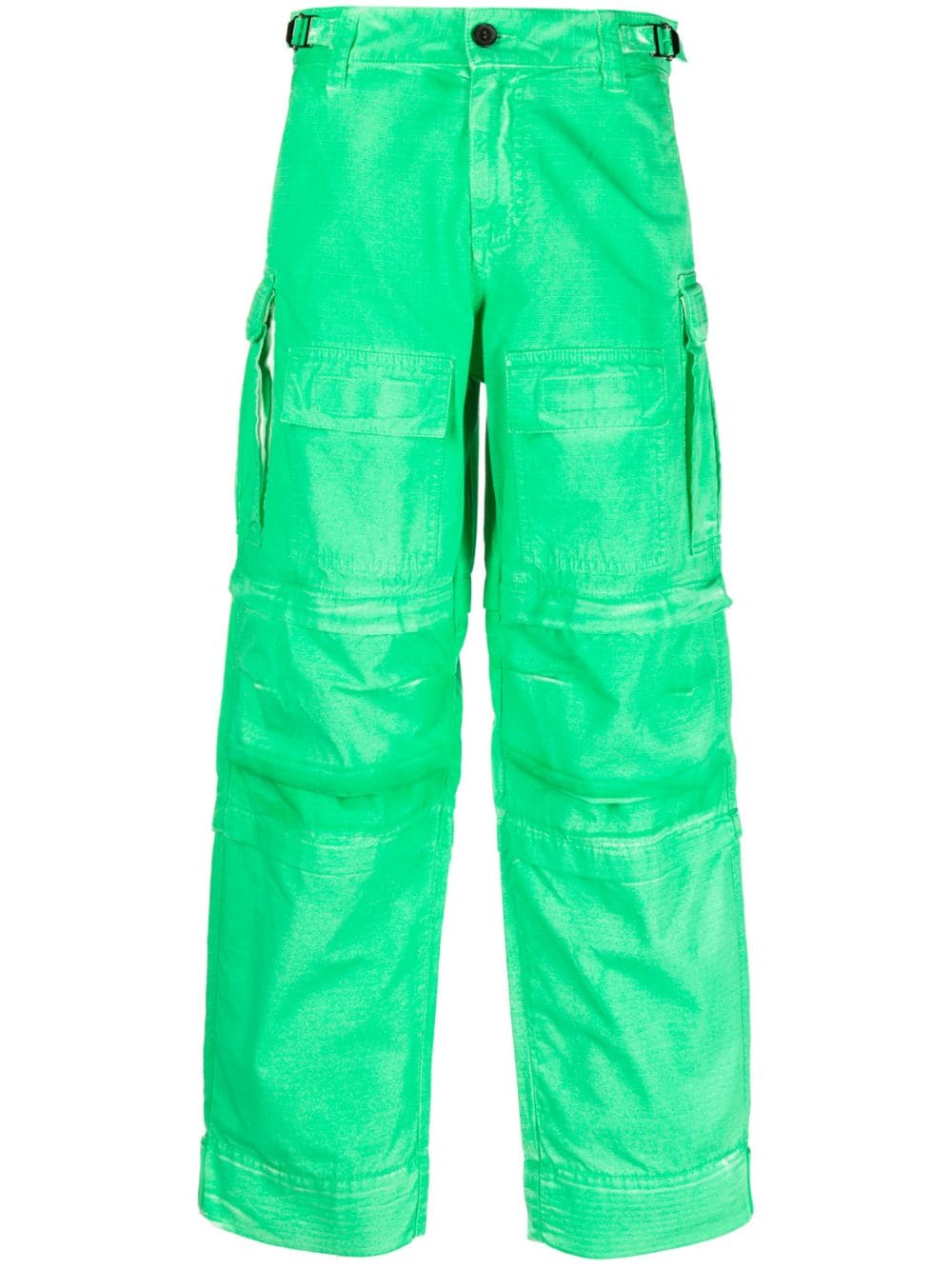 DARKPARK cropped cotton cargo trousers - Green von DARKPARK