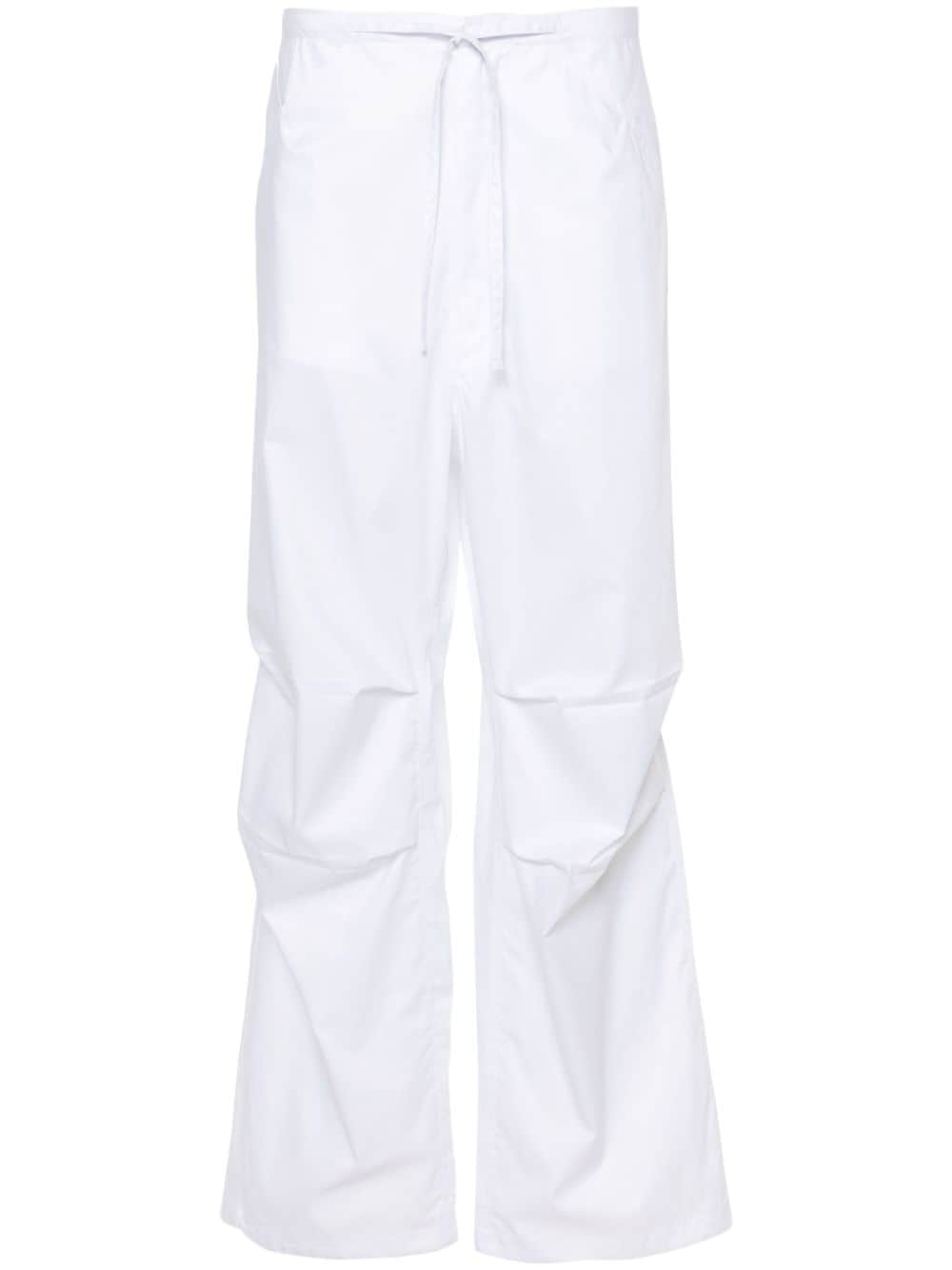 DARKPARK drawstring wide-leg trousers - White von DARKPARK