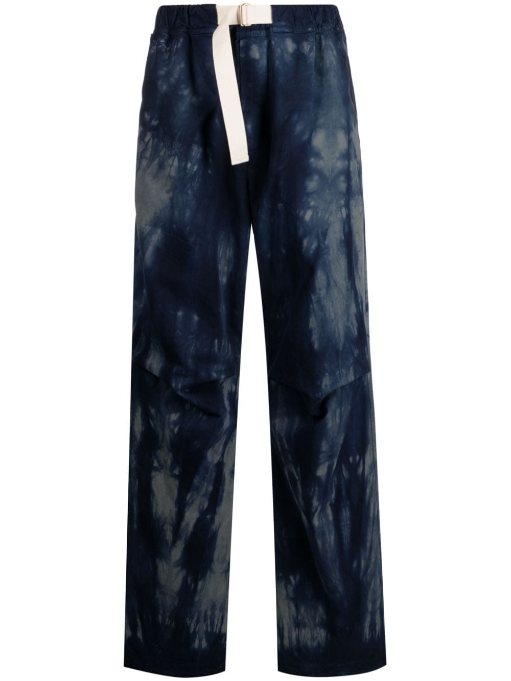 DARKPARK tie-dye belted-waist trousers - Blue von DARKPARK