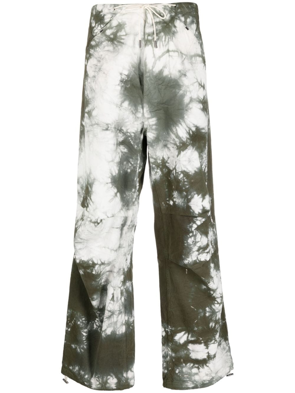 DARKPARK wide tie-dye trousers - Green von DARKPARK