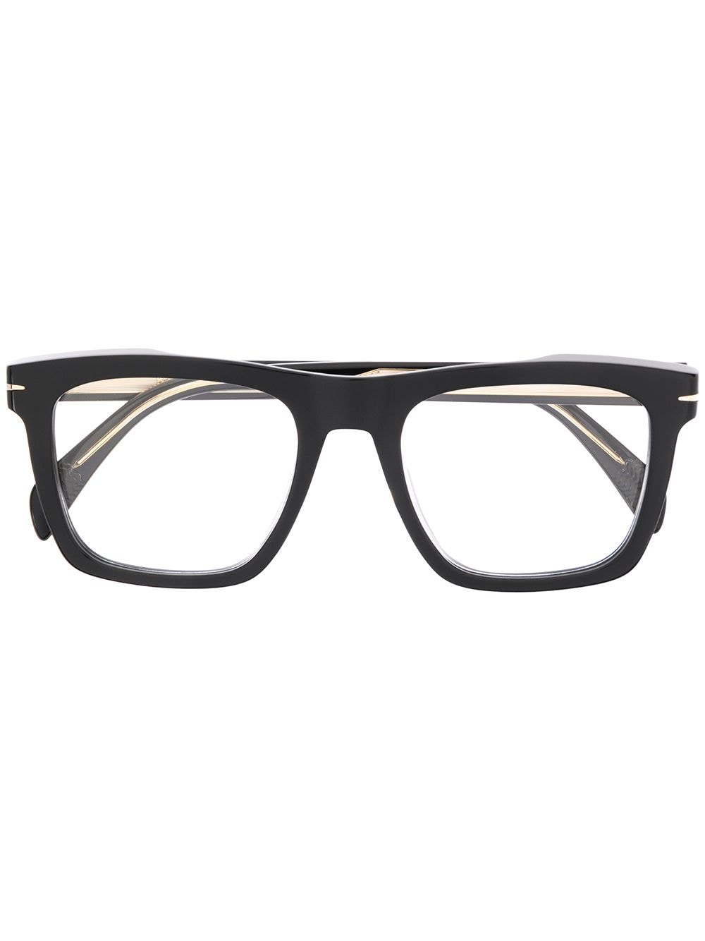 Eyewear by David Beckham rectangle frame glasses - Black von Eyewear by David Beckham
