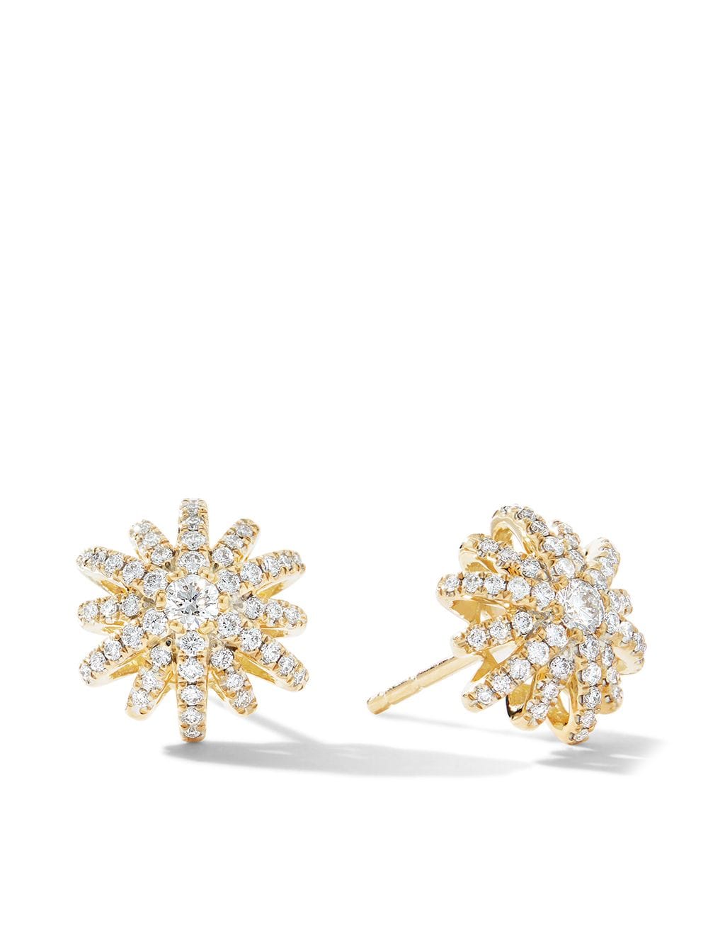 David Yurman 18kt yellow gold diamond Starburst Pavé stud earrings von David Yurman