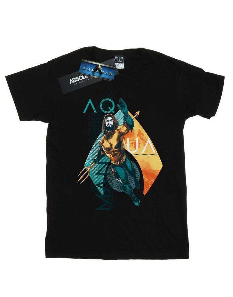 Aquaman Tropical Icon Tshirt Damen Schwarz XL von DC COMICS