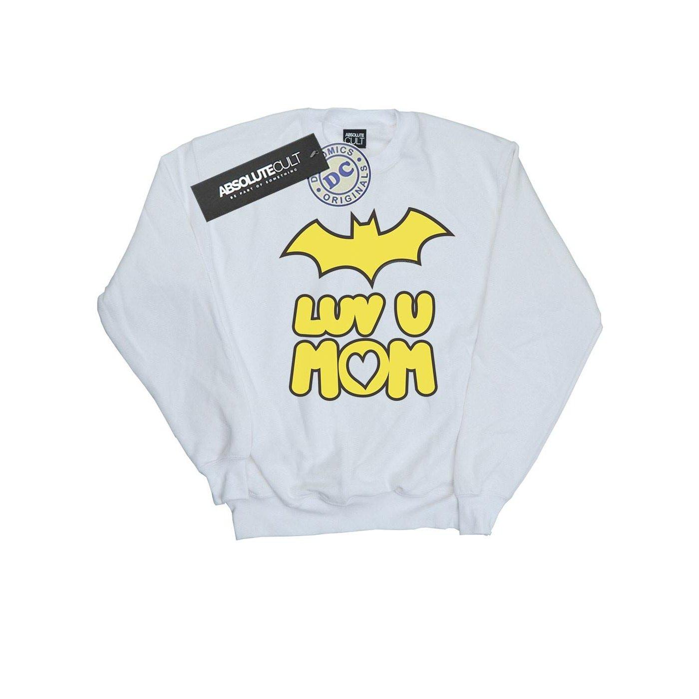 Batgirl Luv You Mom Sweatshirt Jungen Weiss 104 von DC COMICS